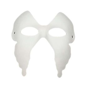 10-Packs White Blank Painting Eye Mask DIY Paper Mask for Halloween Costumes, Butterfly