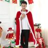 Christmas Santa Claus Hooded Cloak, Mrs Santa Claus Velvet Costume