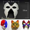 10-Packs White Blank Painting Eye Mask DIY Paper Mask for Halloween Costumes, Butterfly