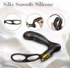 SXHMSAL Prostate Massager Anal Toy Vibrator with Dual Penis Ring, 3 Thrusting Speeds and 10 Vibration Modes, Silicone Butt Plug Remote Control Adult S