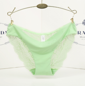 Lace ladies low waist briefs (Option: light green-L)