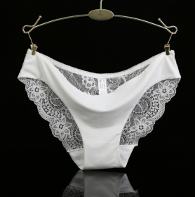 Lace ladies low waist briefs (Option: white-S)