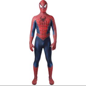 Black/red Tobey Maguire Spiderman Costume - Perfect For Cosplay Halloween (adults/kids) (Color: Red, size: 150)