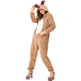 Unisex Adult Animal Onesie Pajamas Christmas Party Cosplay Costume (size: S)