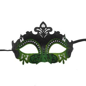 Halloween Party Half Face Mask Masquerade Party Mask Costume Prop (Color: dark green)