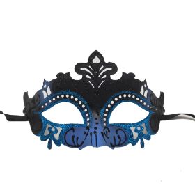 Halloween Party Half Face Mask Masquerade Party Mask Costume Prop (Color: dark blue)