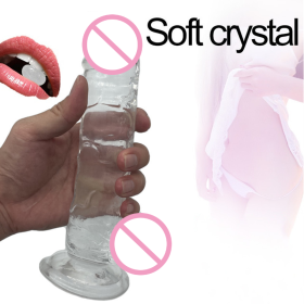 Skin Feeling Realistic Dildo Soft Material Huge Big Penis with Suction Cup Sex Toys for Woman Strapon Female Masturbation (size: M)