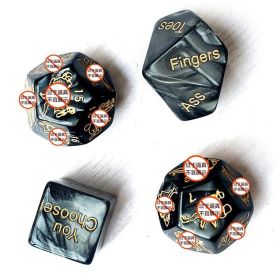 Glow In Dark Erotic Love Dice Toys Adult Couple Lovers Party Fun Games Aid Sex Toy Valentines Day Gift for Boyfriend Girlfriend (Color: 4PCS Black)