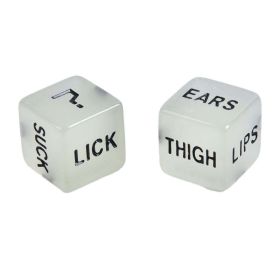 Glow In Dark Erotic Love Dice Toys Adult Couple Lovers Party Fun Games Aid Sex Toy Valentines Day Gift for Boyfriend Girlfriend (Color: 2PCS)